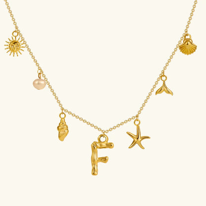 [Royal&Vicky]Avaria Ocean Initial Necklace