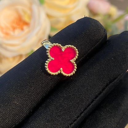 [Royal&Vicky]NEW CLOVER PINK ENAMEL RINGS