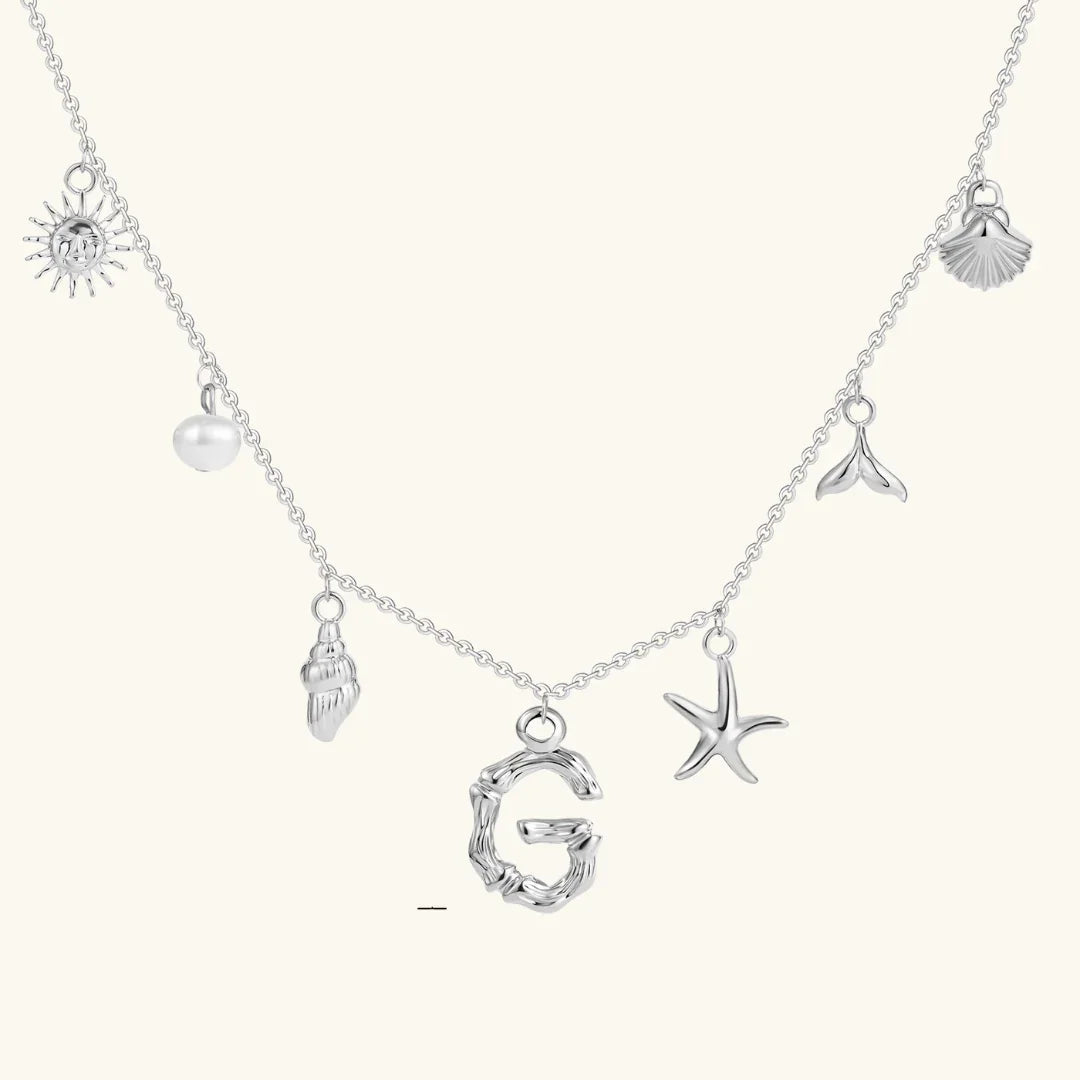 [Royal&Vicky]Avaria Ocean Initial Necklace