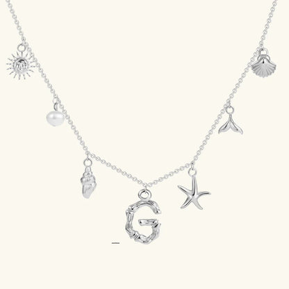 [Royal&Vicky]Avaria Ocean Initial Necklace