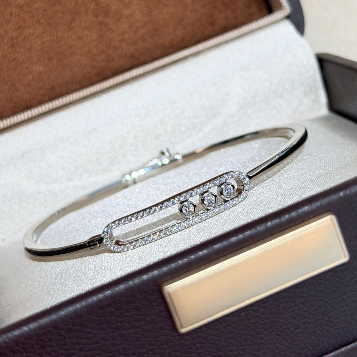[Royal&Vicky]Move Pavé Diamond Bangle Bracelet M