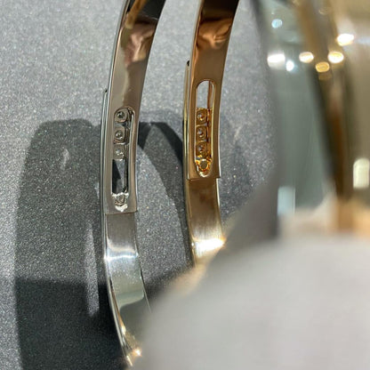 [Royal&Vicky]Move Noa Rose Gold Pavé Diamond Bangle Bracelet
