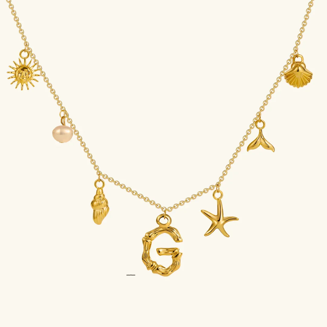 [Royal&Vicky]Avaria Ocean Initial Necklace