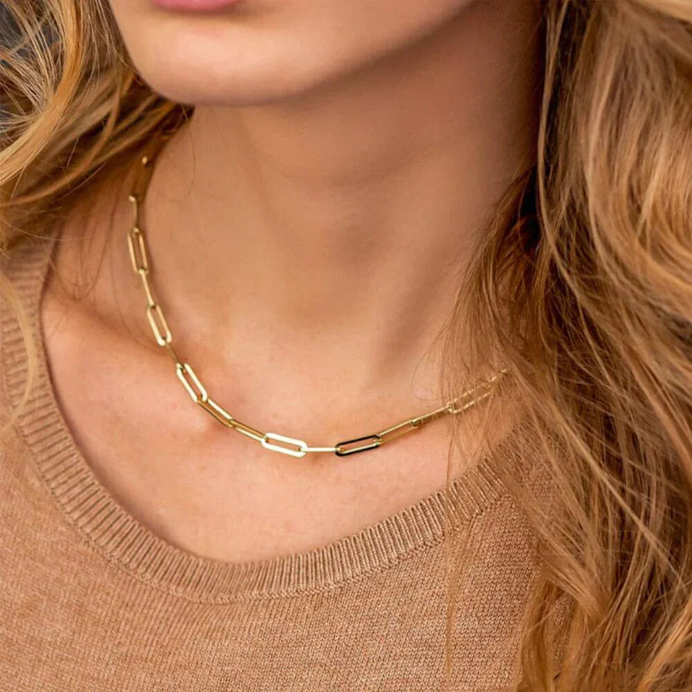 [Royal&Vicky]Amber Gold Chain Necklace