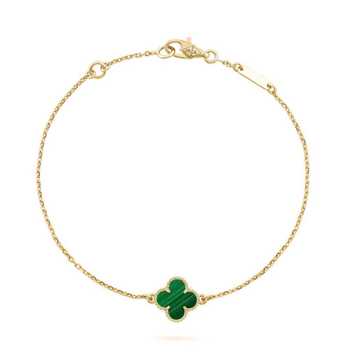 [Royal&Vicky]CLOVER BRACELET MALACHITE 1 MOTIF