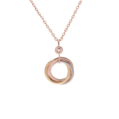 [Royal&Vicky]TRINITY SILVER GOLD PINK GOLD NECKLACE