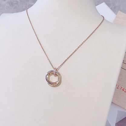 [Royal&Vicky]TRINITY NECKLACE GOLD  DIAMONDS