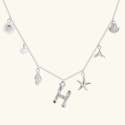 [Royal&Vicky]Avaria Ocean Initial Necklace