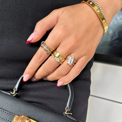[Royal&Vicky]Chastity Diamond Ring Stack