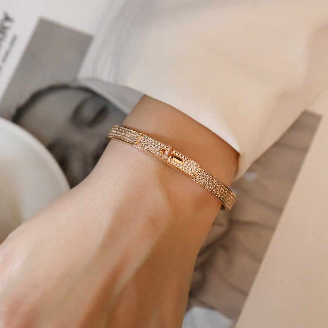 [Royal&Vicky]KELLY BRACELET DIAMOND PAVED