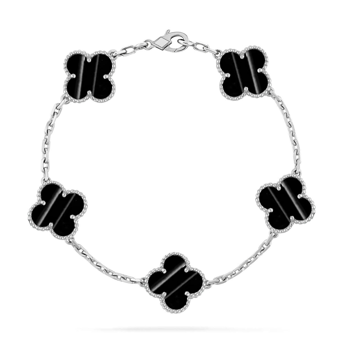 [Royal&Vicky]LUCKY CLOVER 5-MOTIF BRACELET - PULSE STONE COLLECTION
