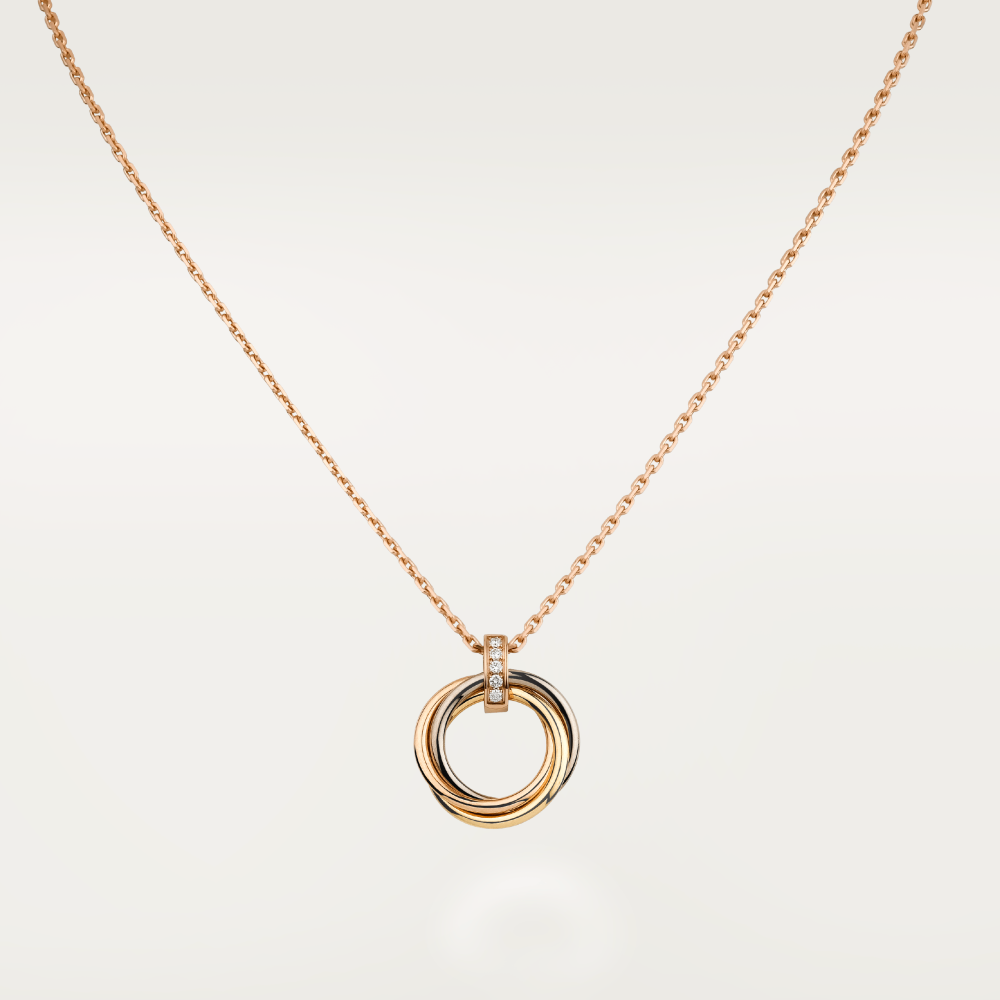 [Royal&Vicky]TRINITY NECKLACE GOLD  DIAMONDS