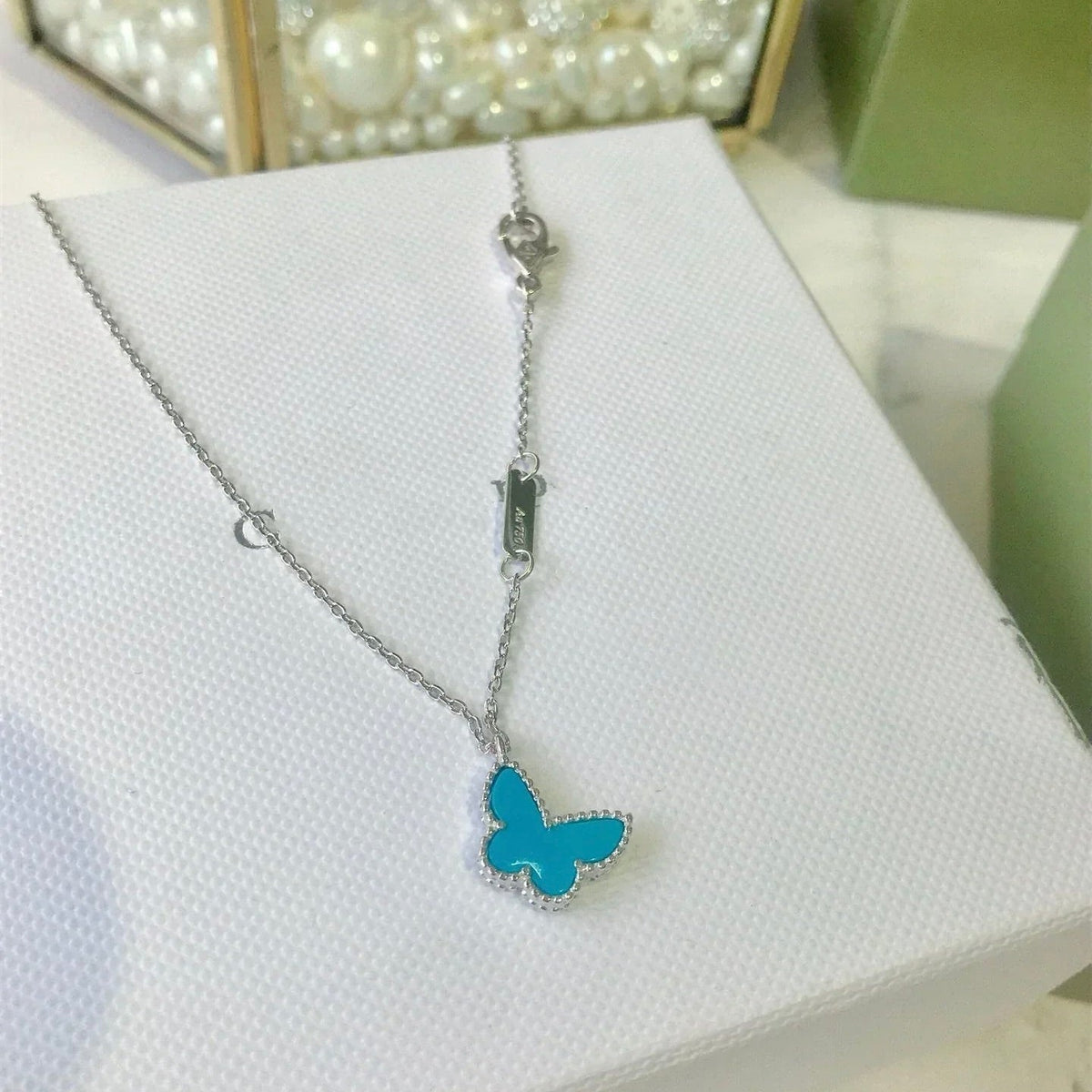 [Royal&Vicky]BUTTERFLY TURQUOISE BUTTERFLY BRACELET SILVER