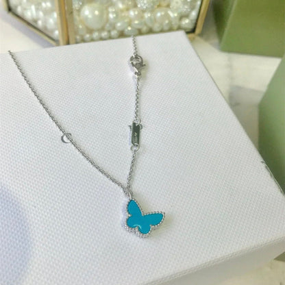 [Royal&Vicky]BUTTERFLY TURQUOISE BUTTERFLY BRACELET SILVER