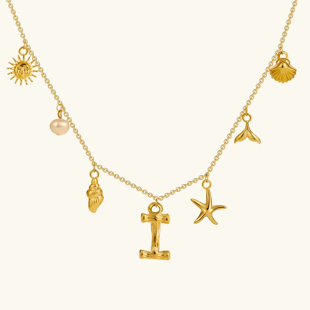 [Royal&Vicky]Avaria Ocean Initial Necklace
