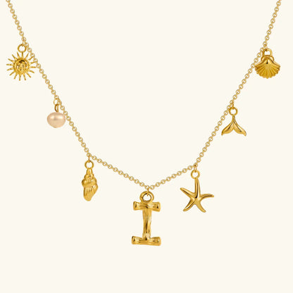 [Royal&Vicky]Avaria Ocean Initial Necklace