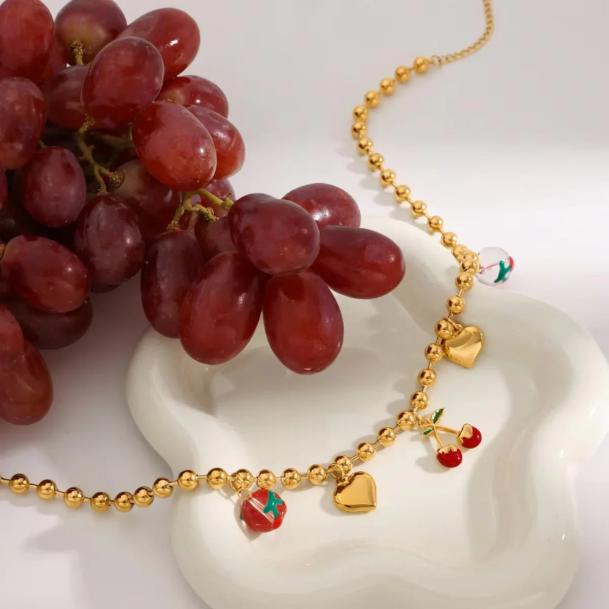 [Royal&Vicky]Kai Gold Cherry Necklace