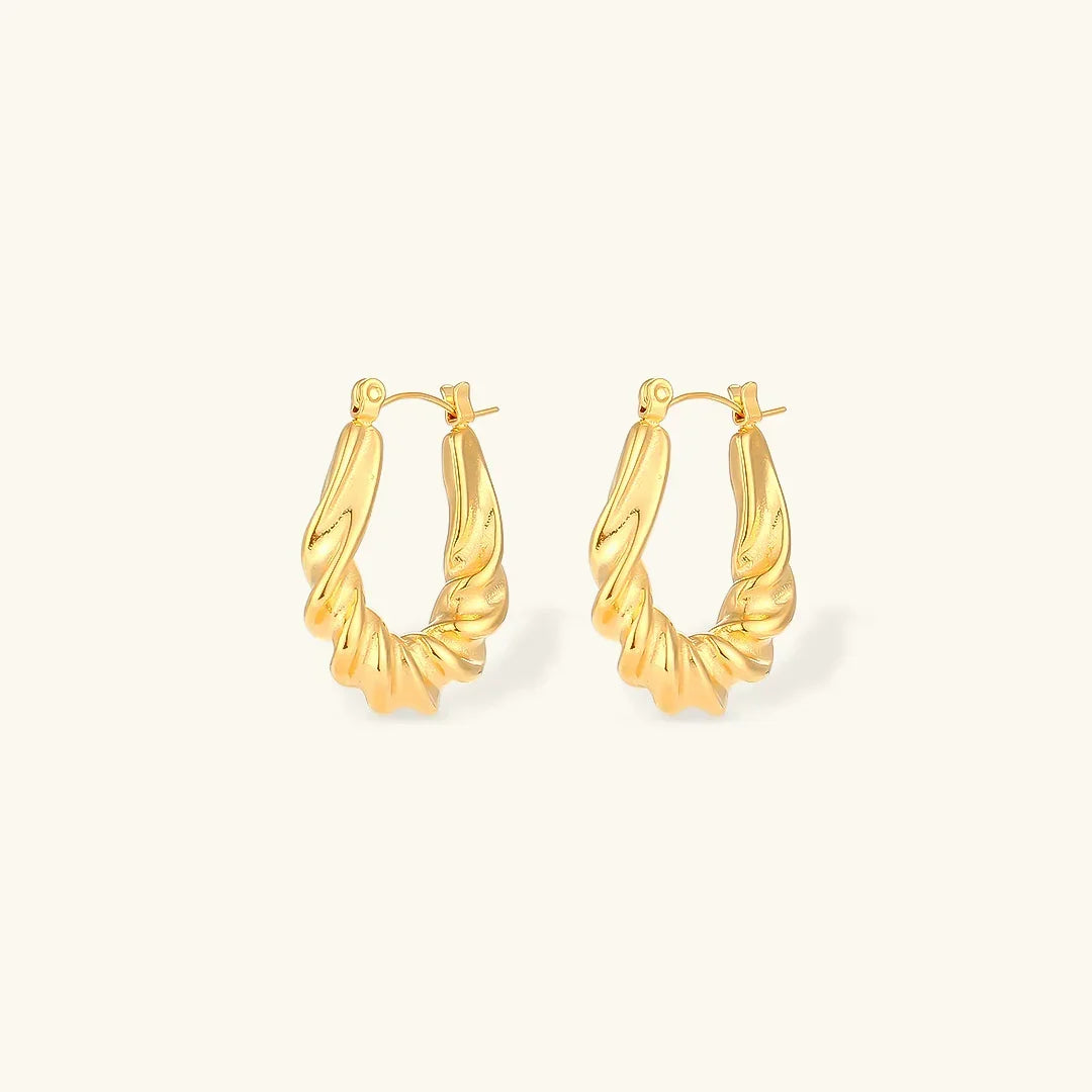 [Royal&Vicky]Adaline Twist Hoop Earrings