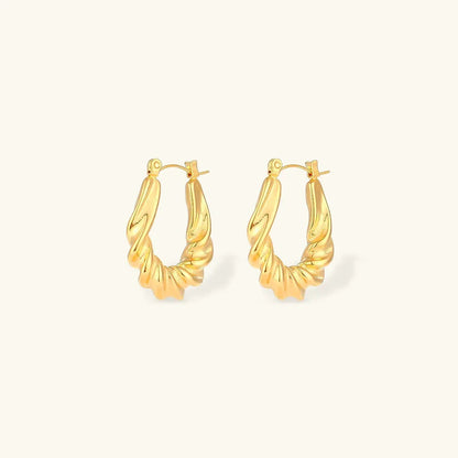[Royal&Vicky]Adaline Twist Hoop Earrings