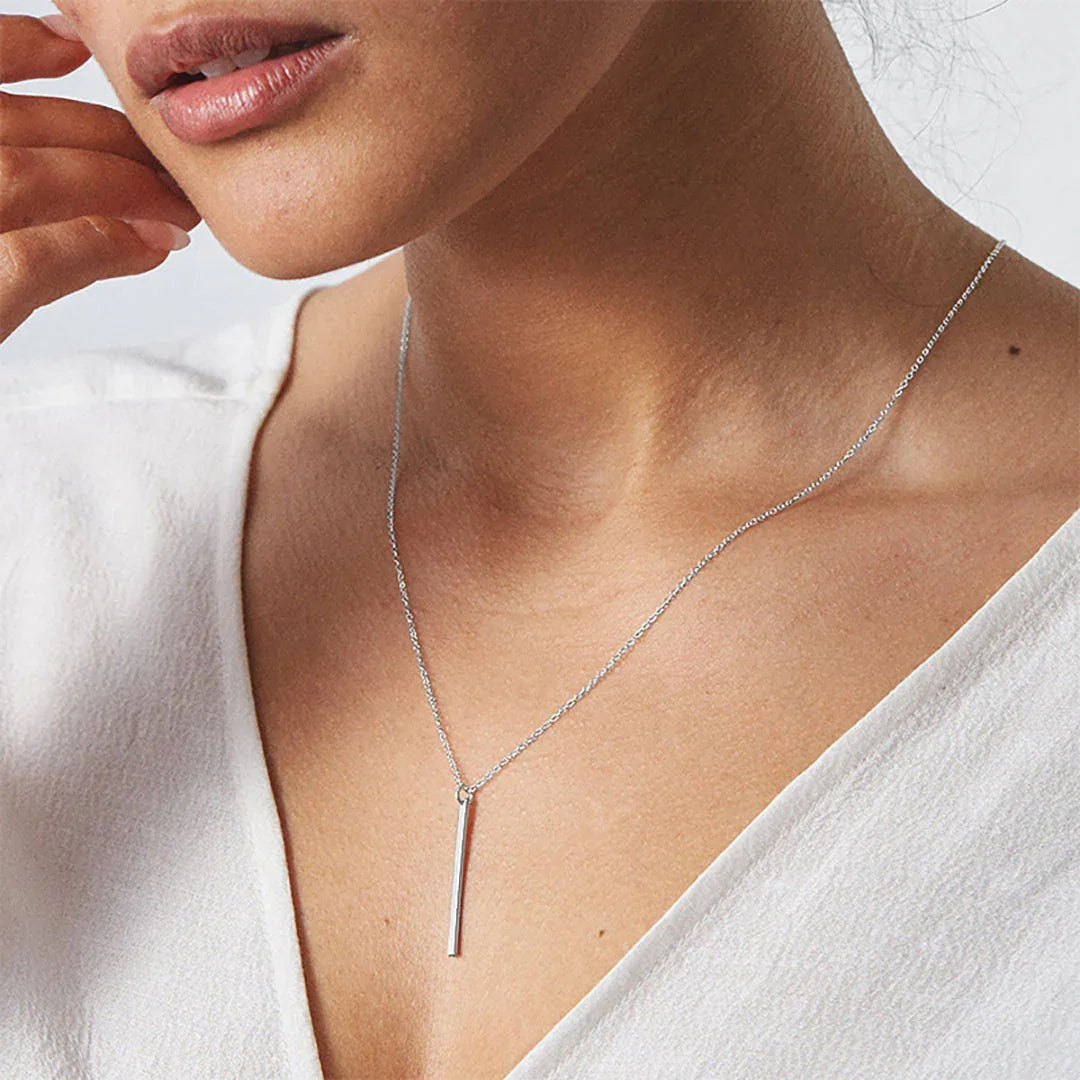 [Royal&Vicky]Allison Gold Bar Necklace