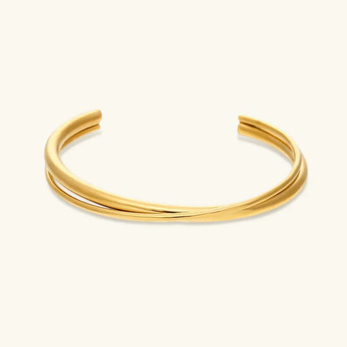 [Royal&Vicky]Rianne Layered Gold Bangle