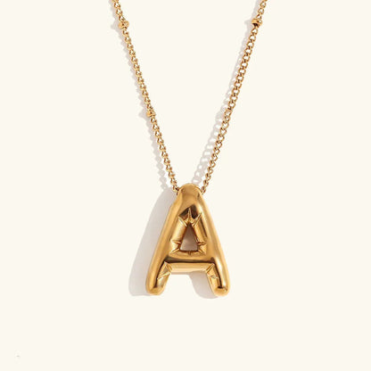 [Royal&Vicky]Balloon Gold Initial Necklace