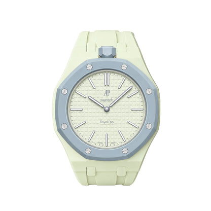 Oak Pop Exklusiver cremefarbener Silikonarmband