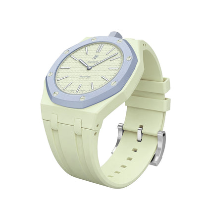 Oak Pop Exklusiver cremefarbener Silikonarmband