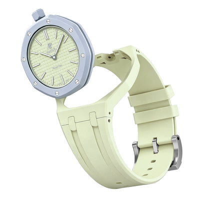 Oak Pop Exklusiver cremefarbener Silikonarmband