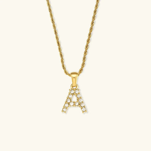 [Royal&Vicky]Maeve Buchstaben Initial Diamant Halskette