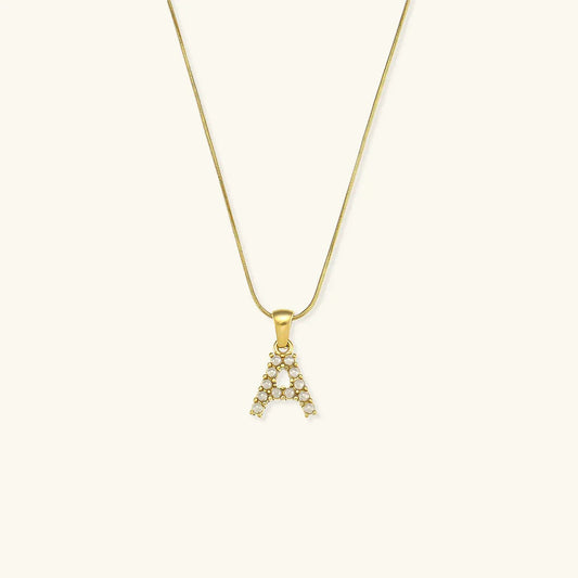 {"[Royal&Vicky]Augustine Initial Letter Pearl Necklace": "[Royal&Vicky] オーガスティン イニシャル パールネックレス"}