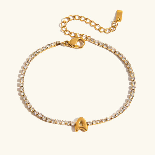 [Royal&Vicky]Avaria Bubble Letter Tennis Bracelet