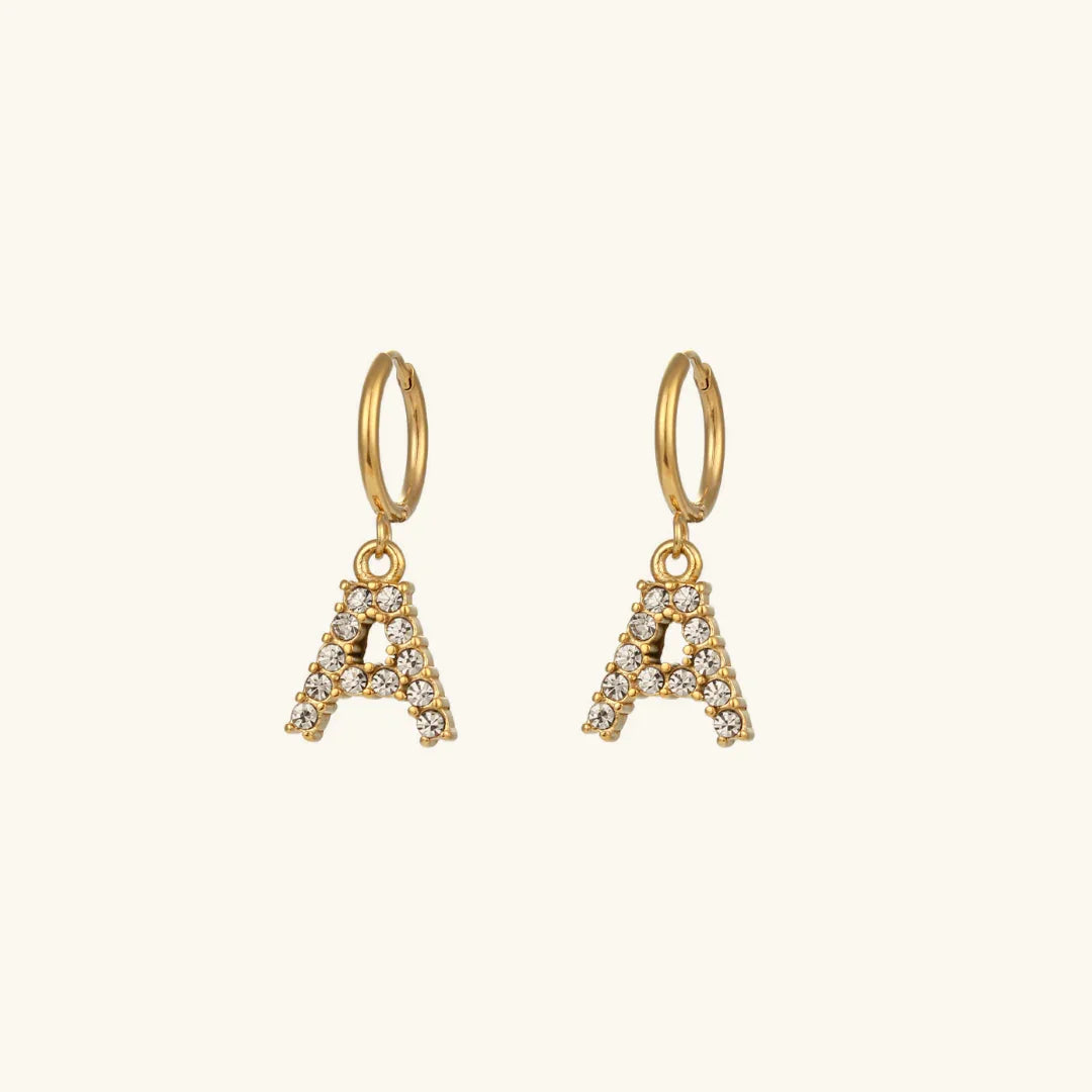 [Royal&Vicky]Wilhemina Initial Letter Earrings