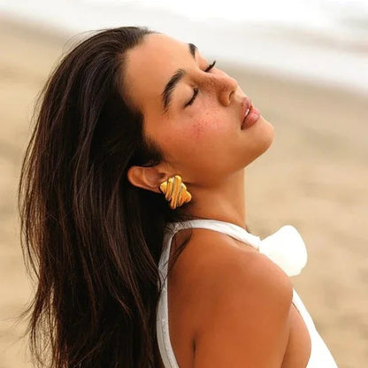 [Royal&Vicky]Pippa Gold Earrings