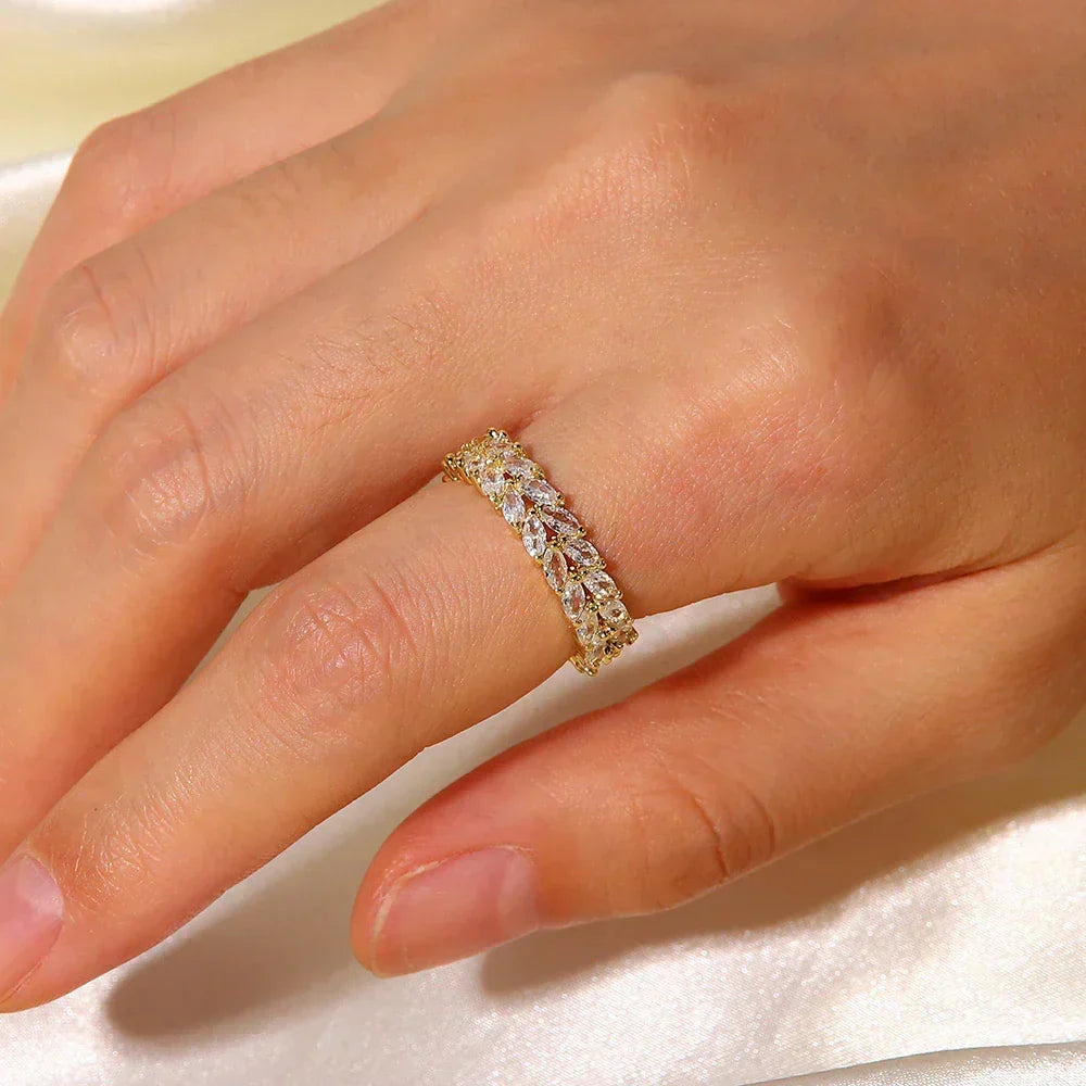 [Royal&Vicky]Clarisse Patterned Gold Ring