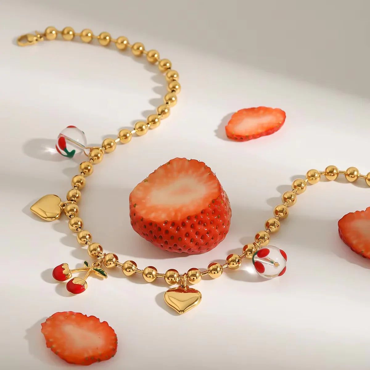 [Royal&Vicky]Kai Gold Cherry Necklace