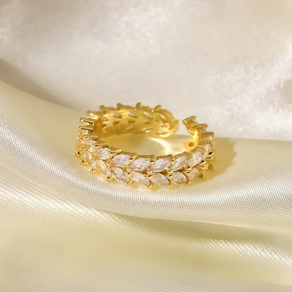 [Royal&Vicky]Clarisse Patterned Gold Ring