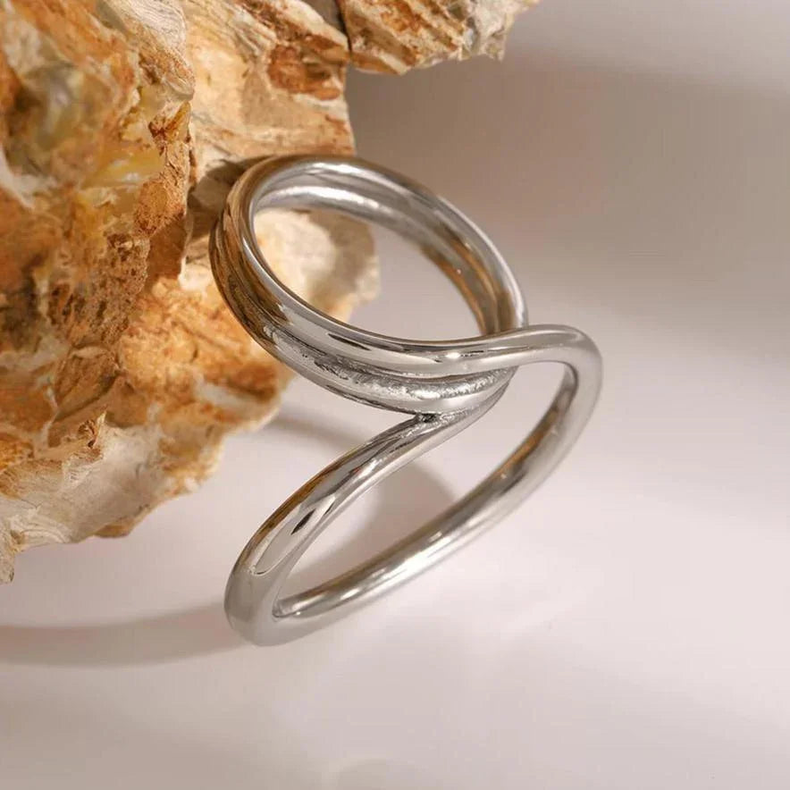 [Royal&Vicky]Meri Contemporary Gold Ring