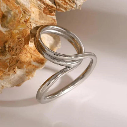 [Royal&Vicky]Meri Contemporary Gold Ring