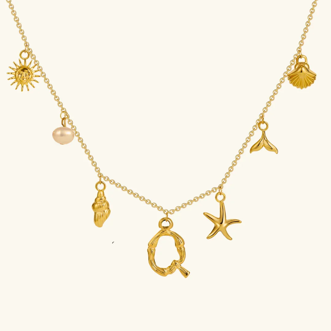 [Royal&Vicky]Avaria Ocean Initial Necklace