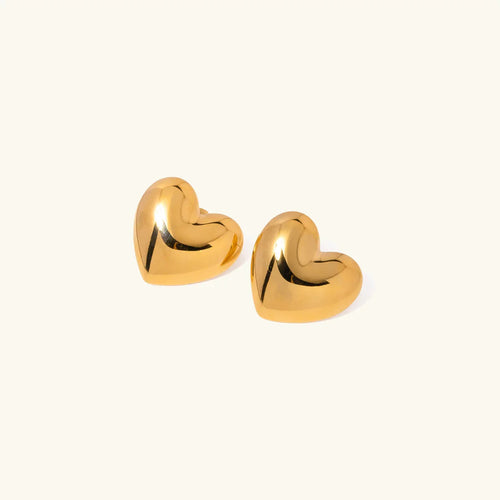 [Royal&Vicky]Aubree Gold Heart Earrings