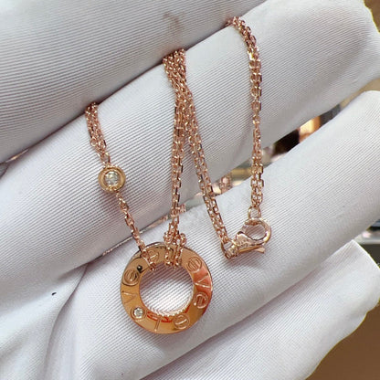 [Royal&Vicky]LOVE NECKLACE 16MM 2 DIAMONDS