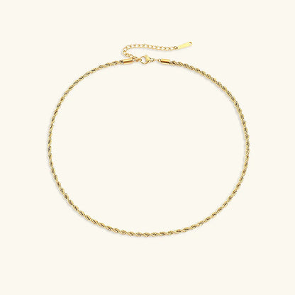 [Royal&Vicky]Bianca Rope Chain Gold Necklace