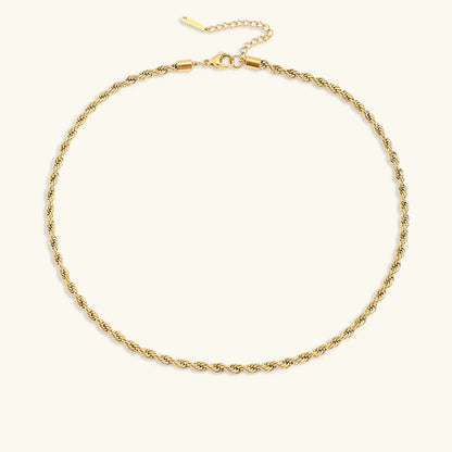 [Royal&Vicky]Bianca Rope Chain Gold Necklace