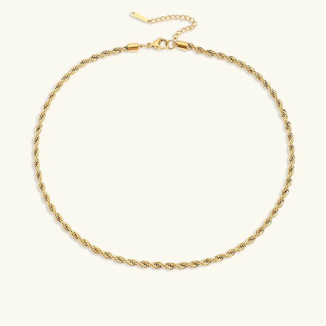 [Royal&Vicky]Bianca Rope Chain Gold Necklace