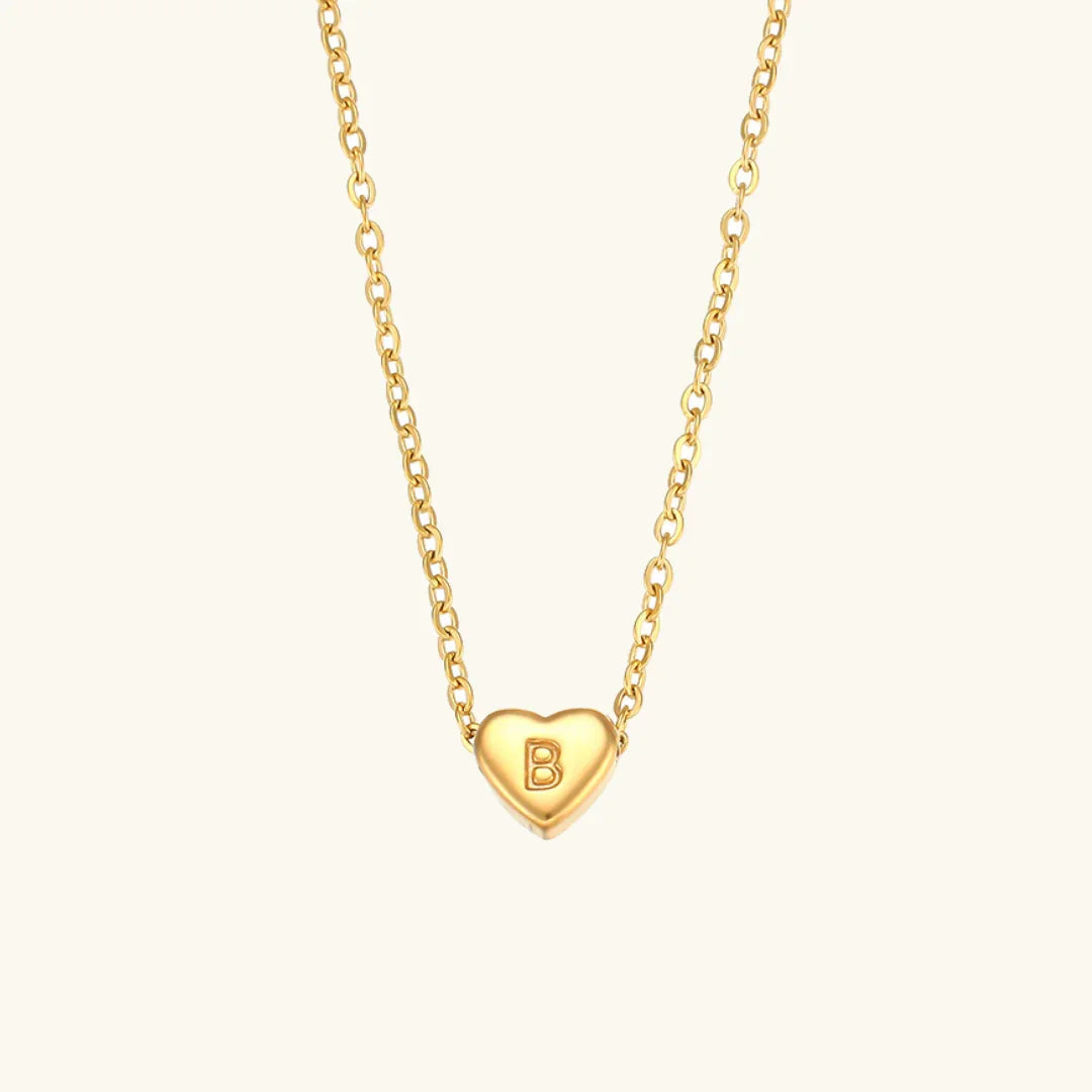 [Royal&Vicky]Heart Initial Gold Necklace