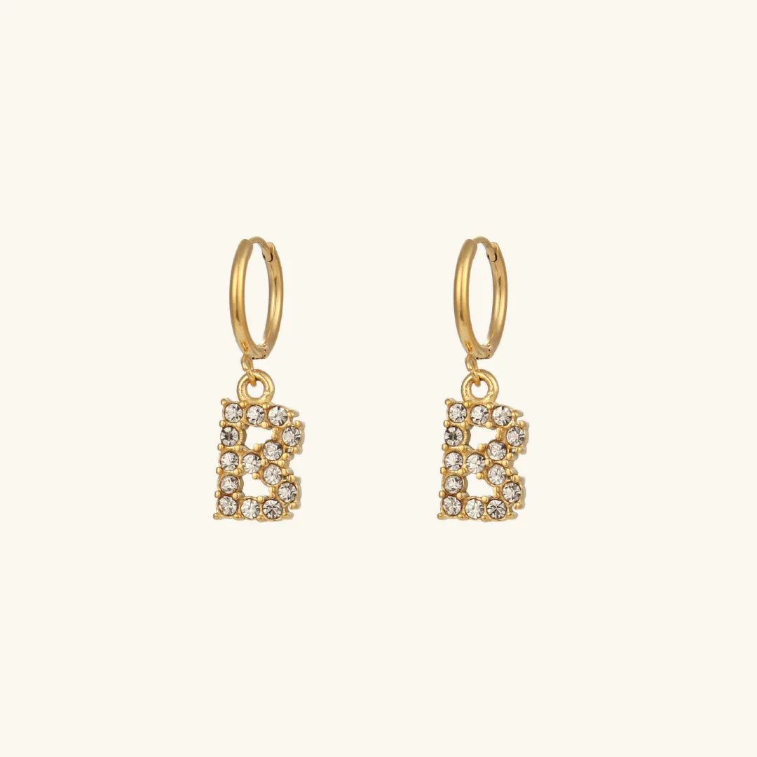 [Royal&Vicky]Wilhemina Initial Letter Earrings