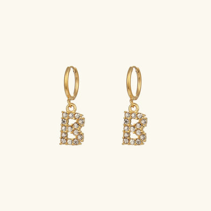 [Royal&Vicky]Wilhemina Initial Letter Earrings