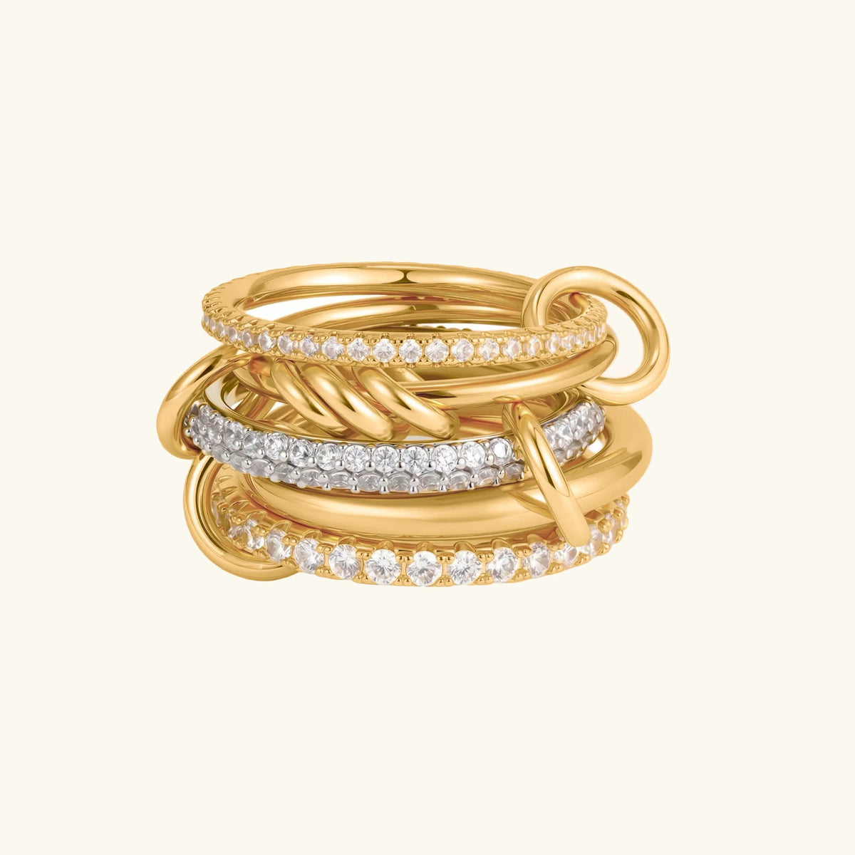 [Royal&Vicky]Blaise Stacked Diamond Ring