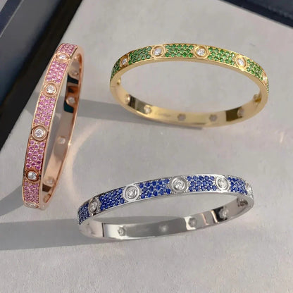 [Royal&Vicky]Classic 6.1mm Love Bracelet 10-Diamond Full Pavé